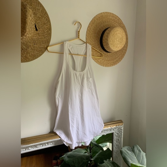 Lululemon white long tank top - Picture 3 of 5